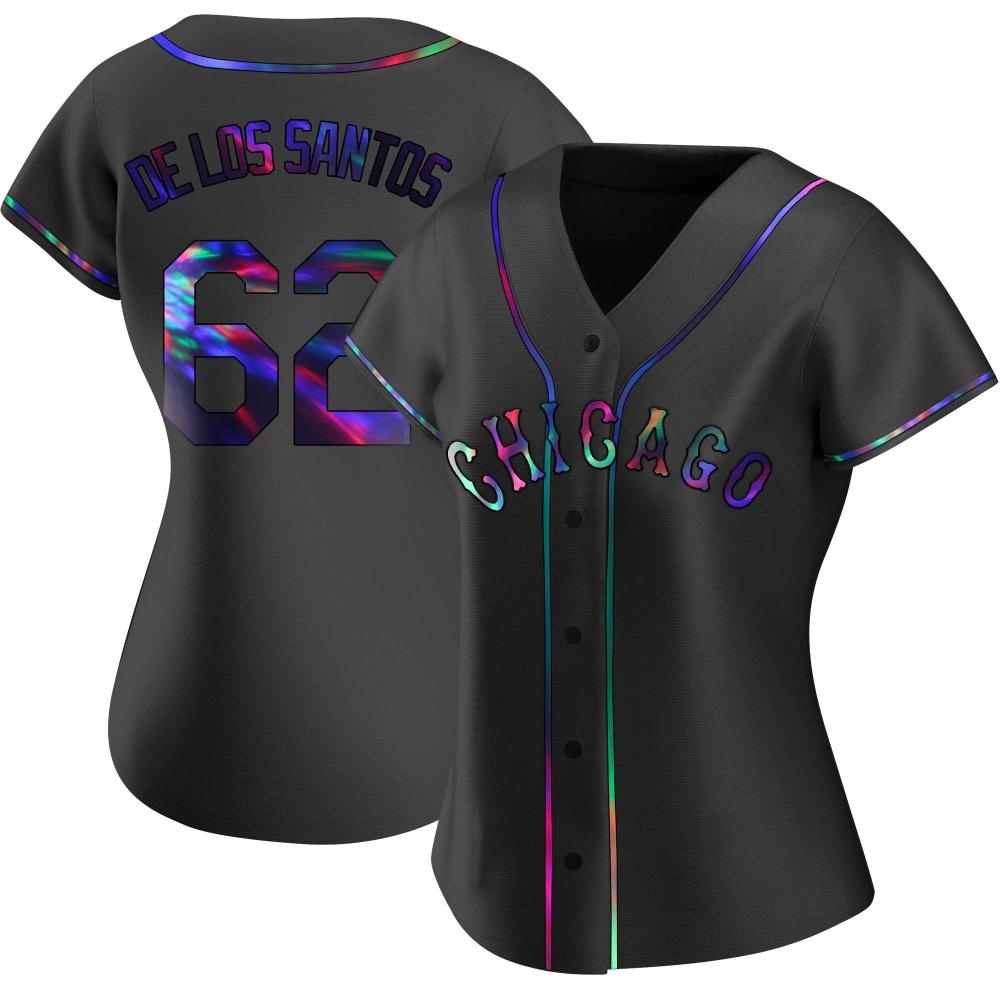 Replica Enyel De Los Santos Women's Chicago White Sox Black Holographic Alternate Jersey Replica Enyel De Los Santos Women's Chicago White Sox Black Holographic Alternate Jersey