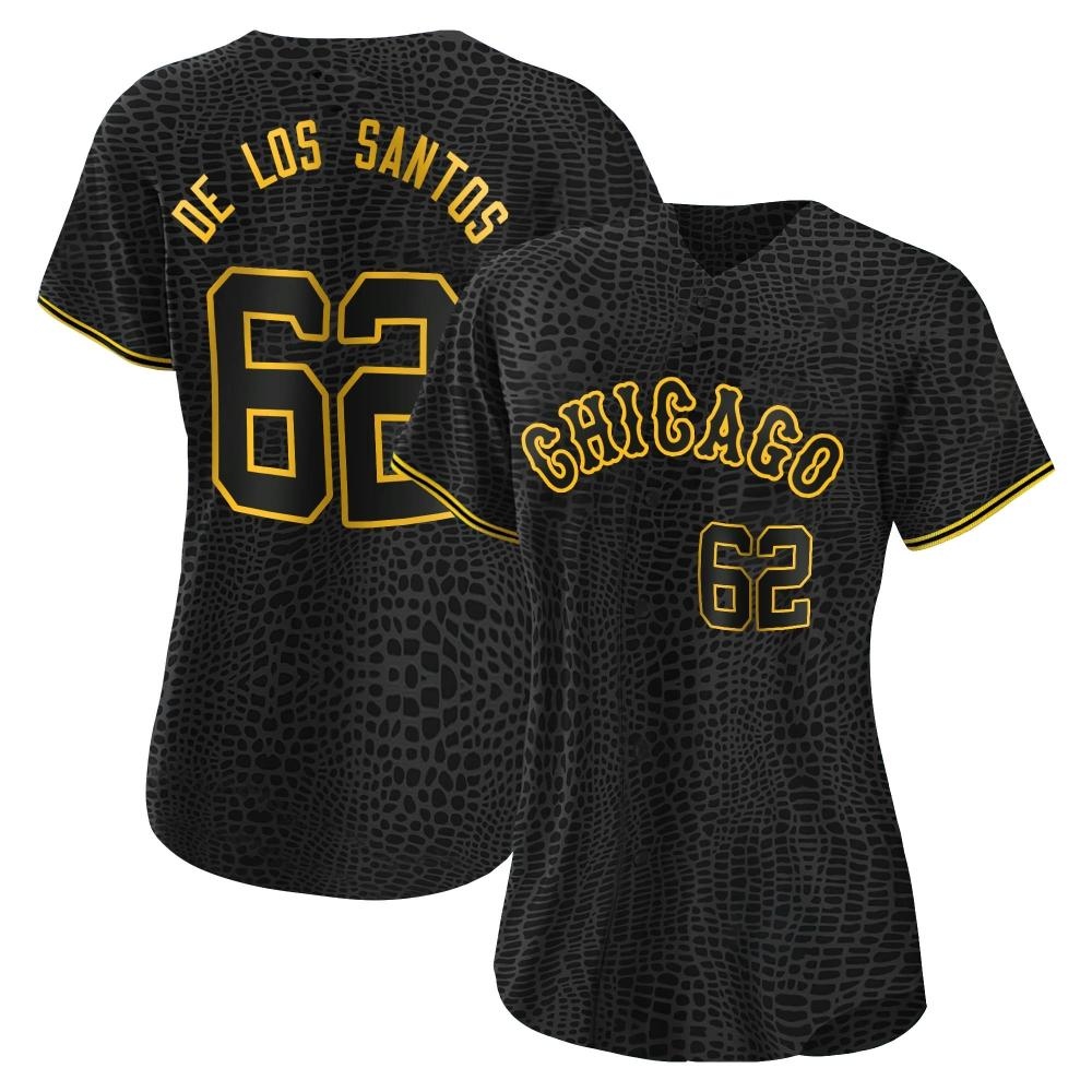 Replica Enyel De Los Santos Women's Chicago White Sox Black Snake Skin City Jersey Replica Enyel De Los Santos Women's Chicago White Sox Black Snake Skin City Jersey