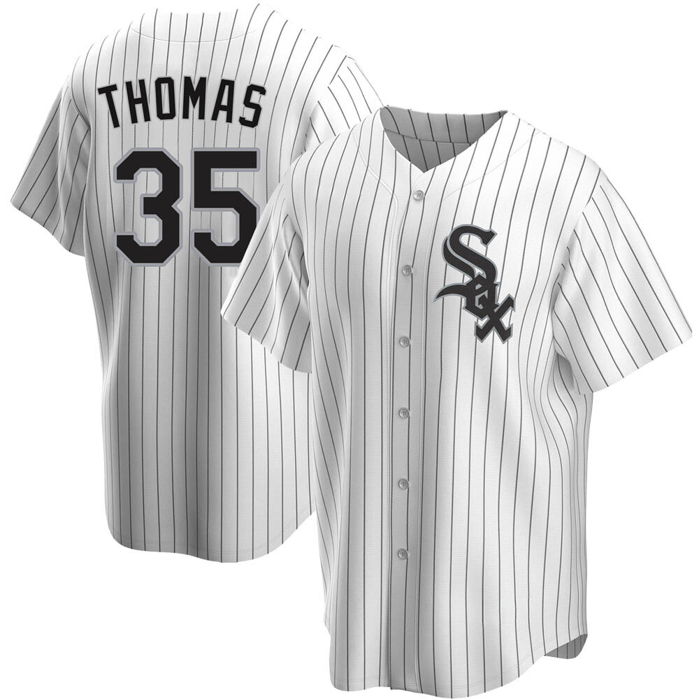 Replica Frank Thomas Men's Chicago White Sox White Home Jersey Replica Frank Thomas Men's Chicago White Sox White Home Jersey