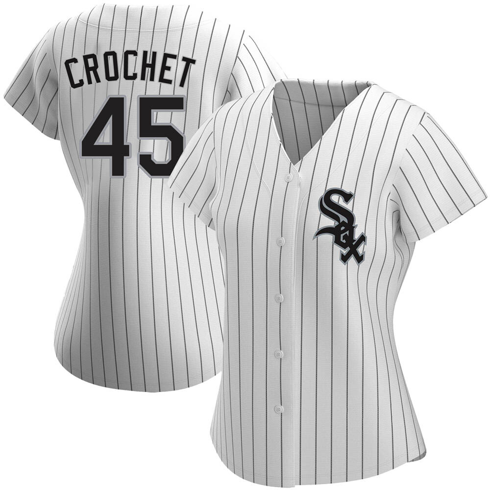 Authentic Garrett Crochet Women's Chicago White Sox White Home Jersey Authentic Garrett Crochet Women's Chicago White Sox White Home Jersey