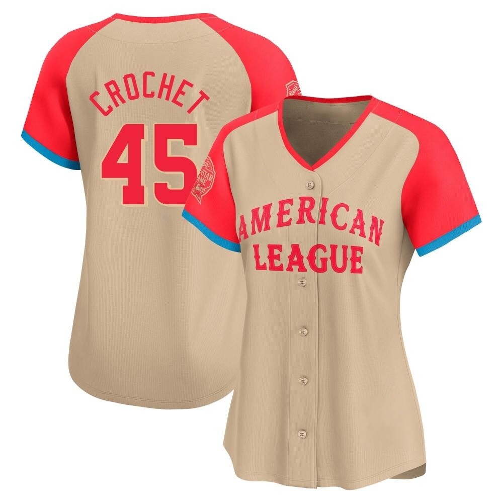 Limited Garrett Crochet Women's Chicago White Sox Cream American League 2024 All-Star Game Jersey Limited Garrett Crochet Women's Chicago White Sox Cream American League 2024 All-Star Game Jersey