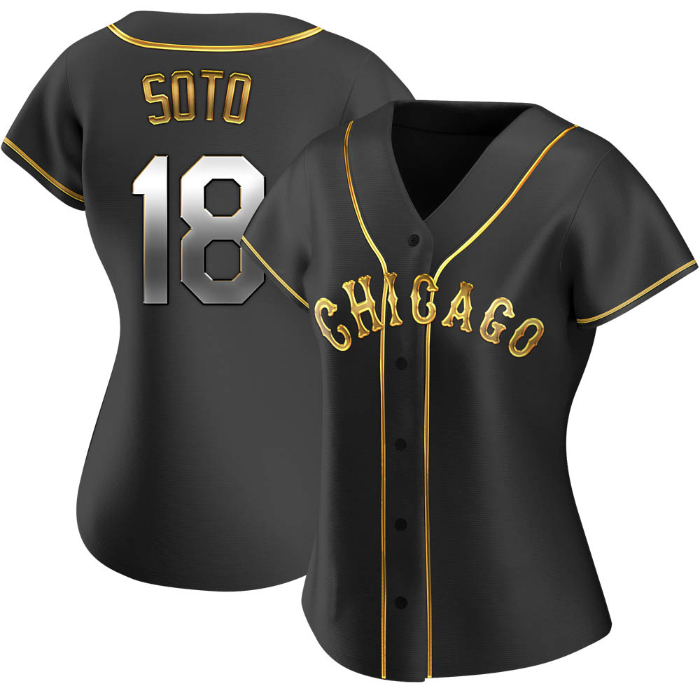 Replica Geovany Soto Women's Chicago White Sox Black Golden Alternate Jersey Replica Geovany Soto Women's Chicago White Sox Black Golden Alternate Jersey