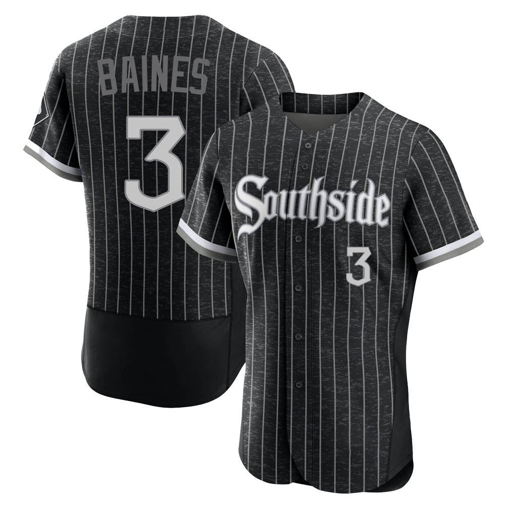 Authentic Harold Baines Men's Chicago White Sox Black 2021 City Connect Jersey Authentic Harold Baines Men's Chicago White Sox Black 2021 City Connect Jersey