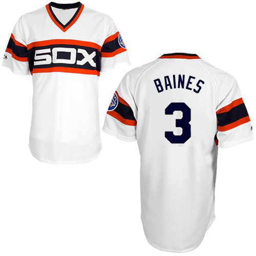 Authentic Harold Baines Men's Chicago White Sox White Throwback Jersey Authentic Harold Baines Men's Chicago White Sox White Throwback Jersey