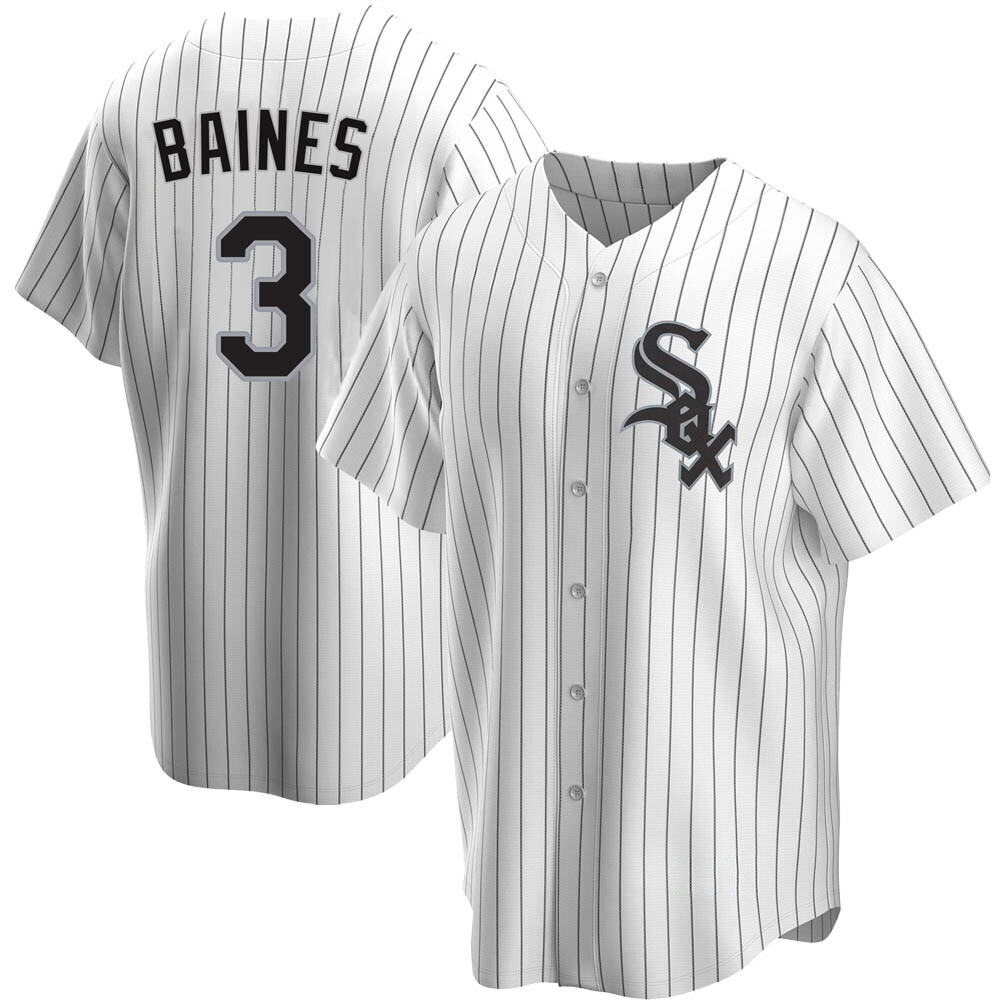 Replica Harold Baines Men's Chicago White Sox White Home Jersey Replica Harold Baines Men's Chicago White Sox White Home Jersey