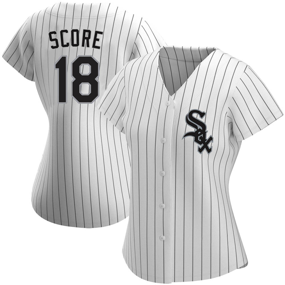 Replica Herb Score Women's Chicago White Sox White Home Jersey Replica Herb Score Women's Chicago White Sox White Home Jersey