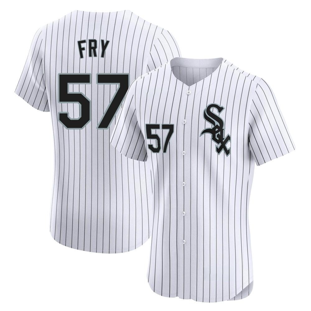 Elite Jace Fry Men's Chicago White Sox White Home Jersey Elite Jace Fry Men's Chicago White Sox White Home Jersey