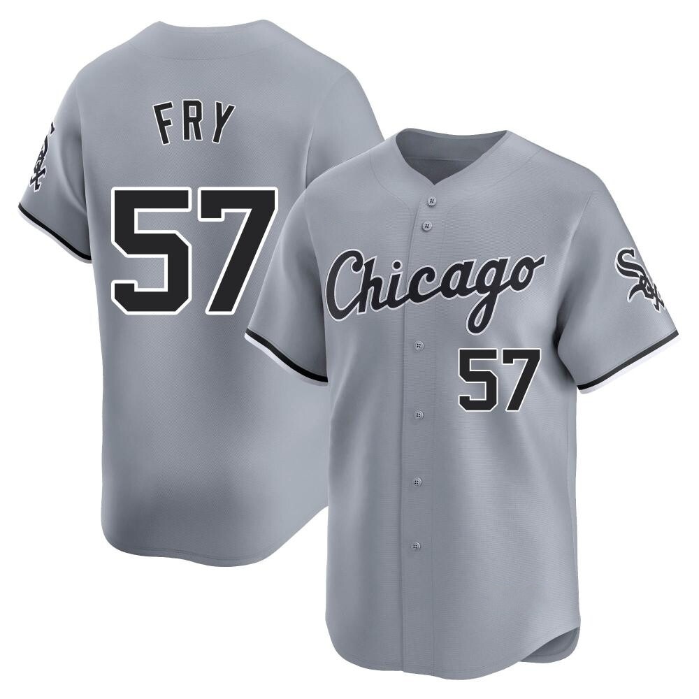 Limited Jace Fry Men's Chicago White Sox Gray Road Jersey Limited Jace Fry Men's Chicago White Sox Gray Road Jersey