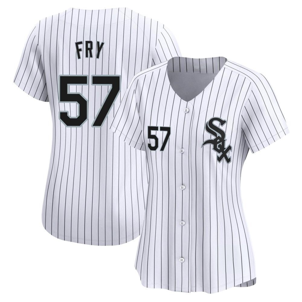 Limited Jace Fry Women's Chicago White Sox White Home Jersey Limited Jace Fry Women's Chicago White Sox White Home Jersey