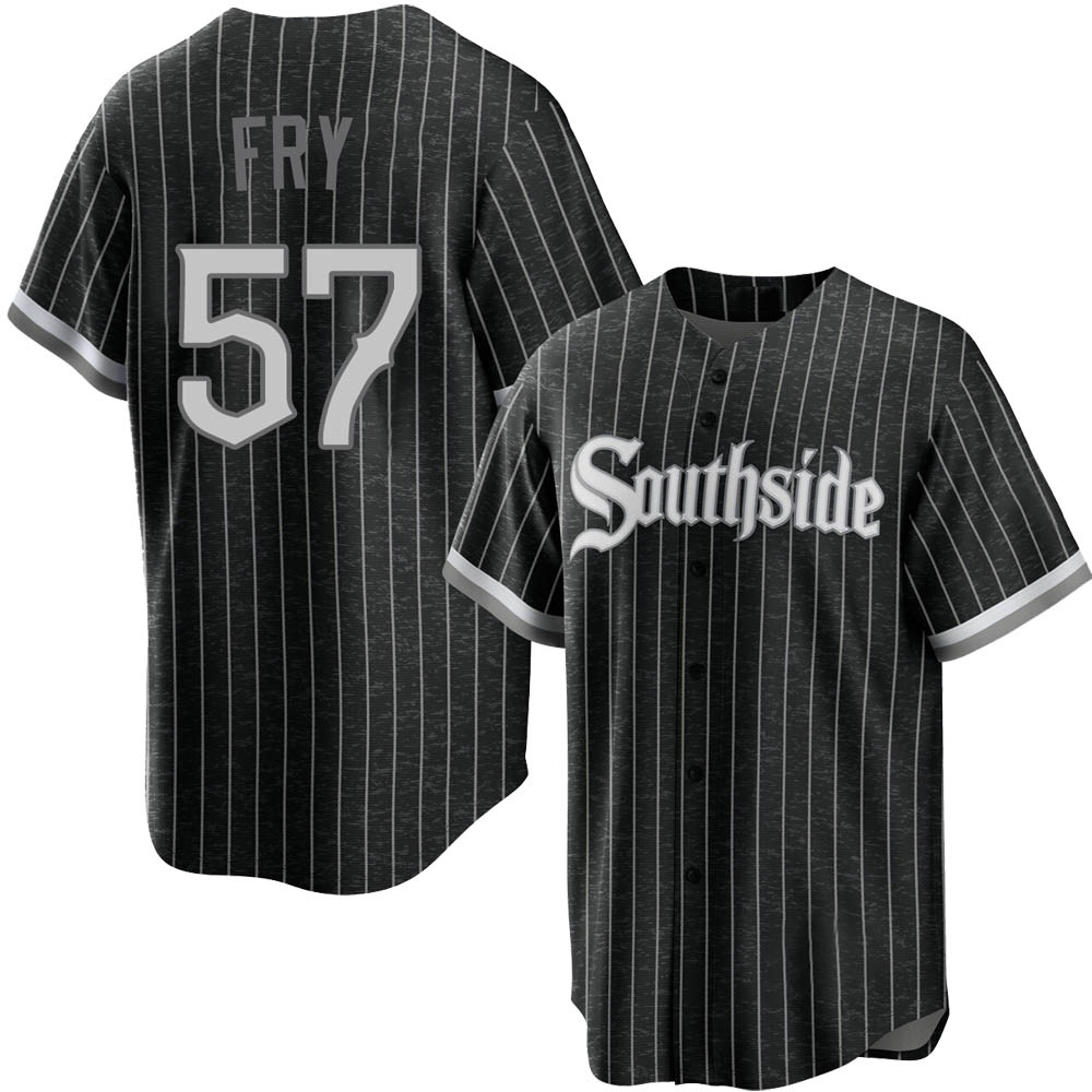 Replica Jace Fry Men's Chicago White Sox Black 2021 City Connect Jersey Replica Jace Fry Men's Chicago White Sox Black 2021 City Connect Jersey