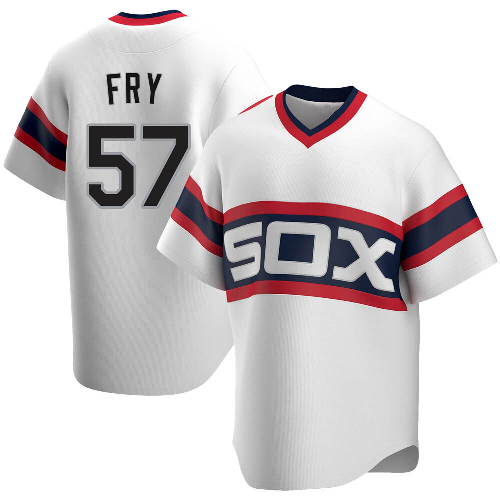 Replica Jace Fry Men's Chicago White Sox White Cooperstown Collection Jersey Replica Jace Fry Men's Chicago White Sox White Cooperstown Collection Jersey