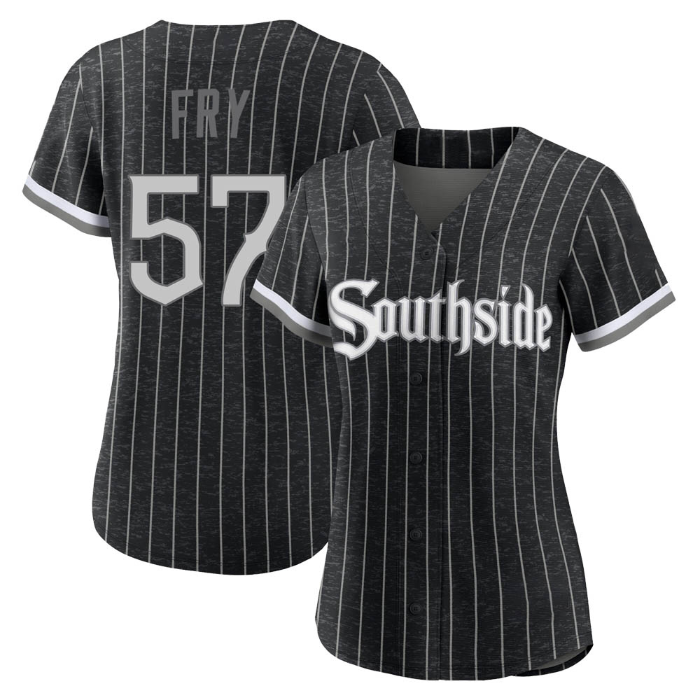 Replica Jace Fry Women's Chicago White Sox Black 2021 City Connect Jersey Replica Jace Fry Women's Chicago White Sox Black 2021 City Connect Jersey