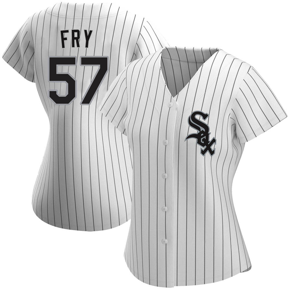 Replica Jace Fry Women's Chicago White Sox White Home Jersey Replica Jace Fry Women's Chicago White Sox White Home Jersey
