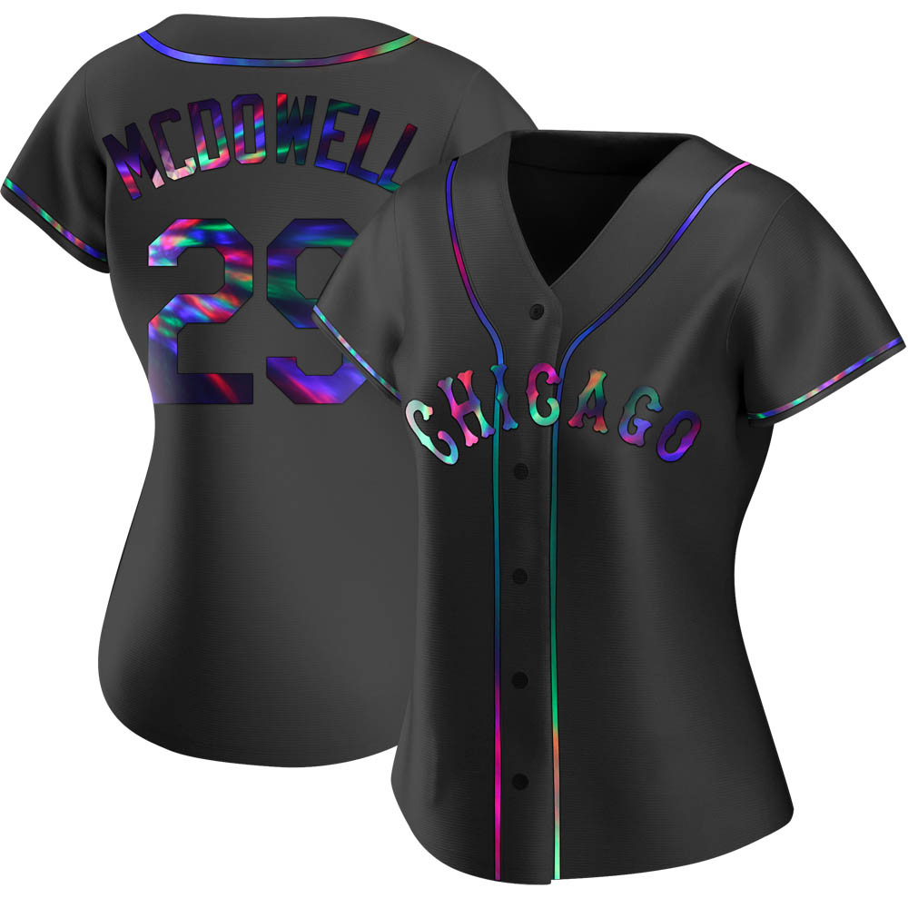 Replica Jack Mcdowell Women's Chicago White Sox Black Holographic Alternate Jersey Replica Jack Mcdowell Women's Chicago White Sox Black Holographic Alternate Jersey