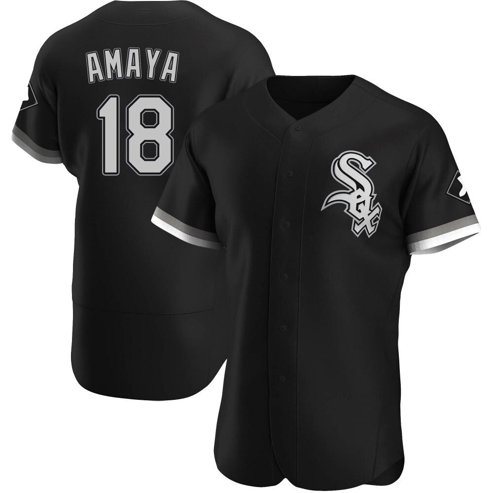 Authentic Jacob Amaya Men's Chicago White Sox Black Alternate Jersey