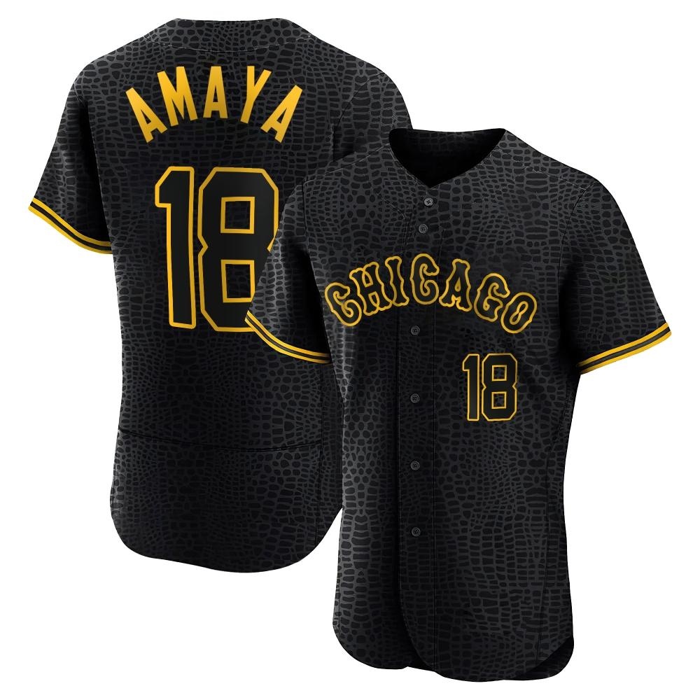 Authentic Jacob Amaya Men's Chicago White Sox Black Snake Skin City Jersey Authentic Jacob Amaya Men's Chicago White Sox Black Snake Skin City Jersey