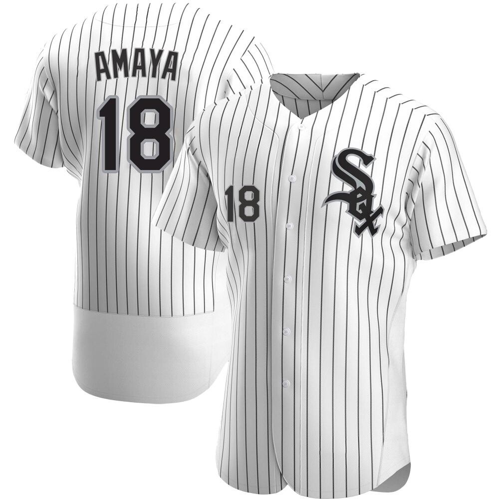Authentic Jacob Amaya Men's Chicago White Sox White Home Jersey Authentic Jacob Amaya Men's Chicago White Sox White Home Jersey