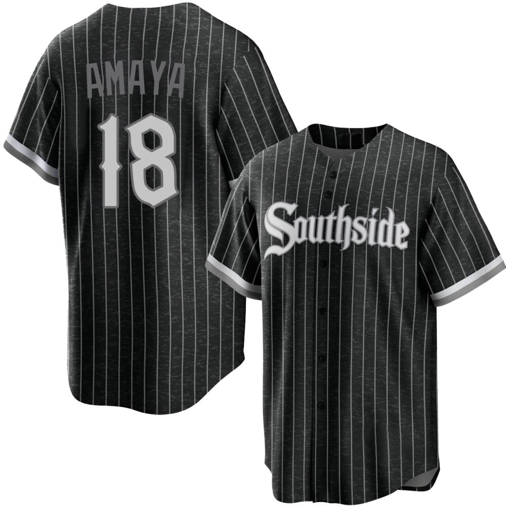 Replica Jacob Amaya Men's Chicago White Sox Black 2021 City Connect Jersey Replica Jacob Amaya Men's Chicago White Sox Black 2021 City Connect Jersey