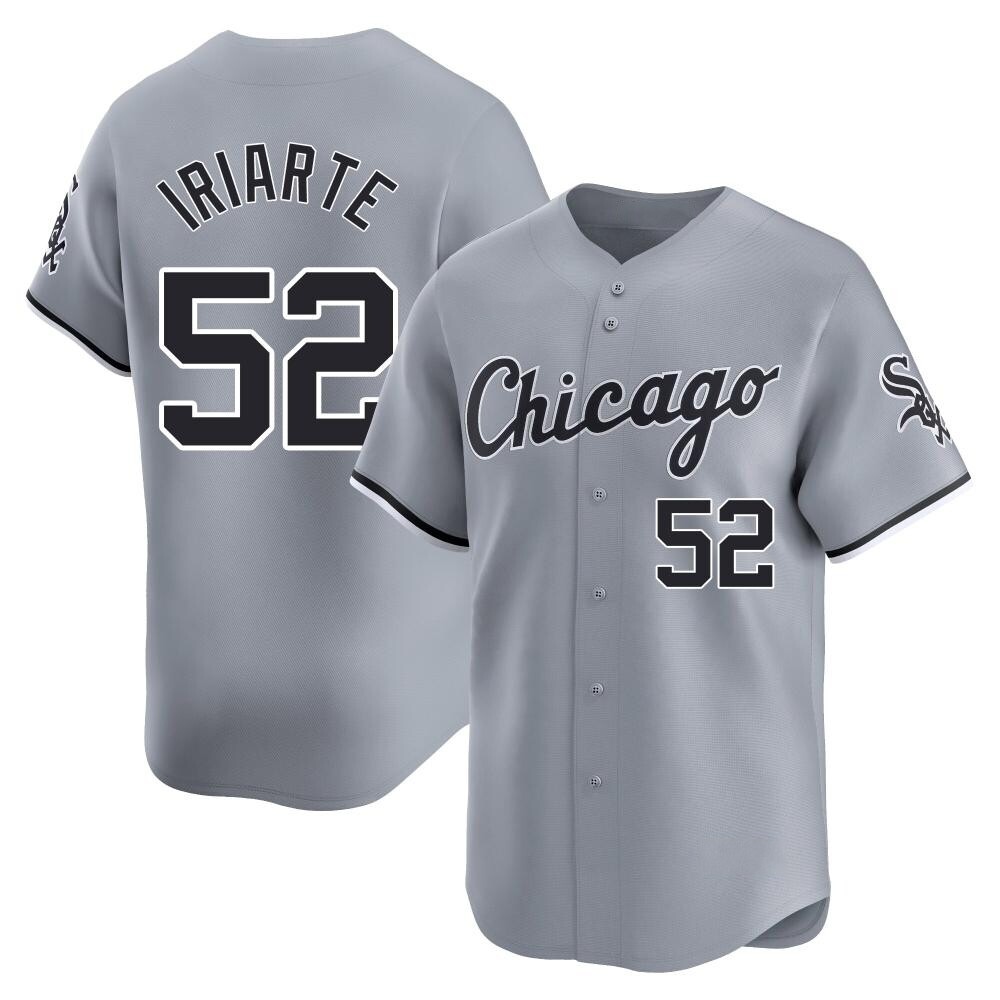 Limited Jairo Iriarte Men's Chicago White Sox Gray Road Jersey Limited Jairo Iriarte Men's Chicago White Sox Gray Road Jersey