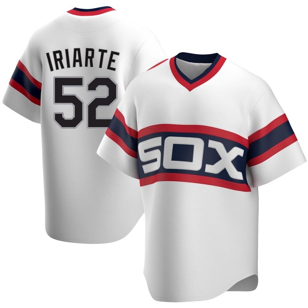 Replica Jairo Iriarte Men's Chicago White Sox White Cooperstown Collection Jersey Replica Jairo Iriarte Men's Chicago White Sox White Cooperstown Collection Jersey