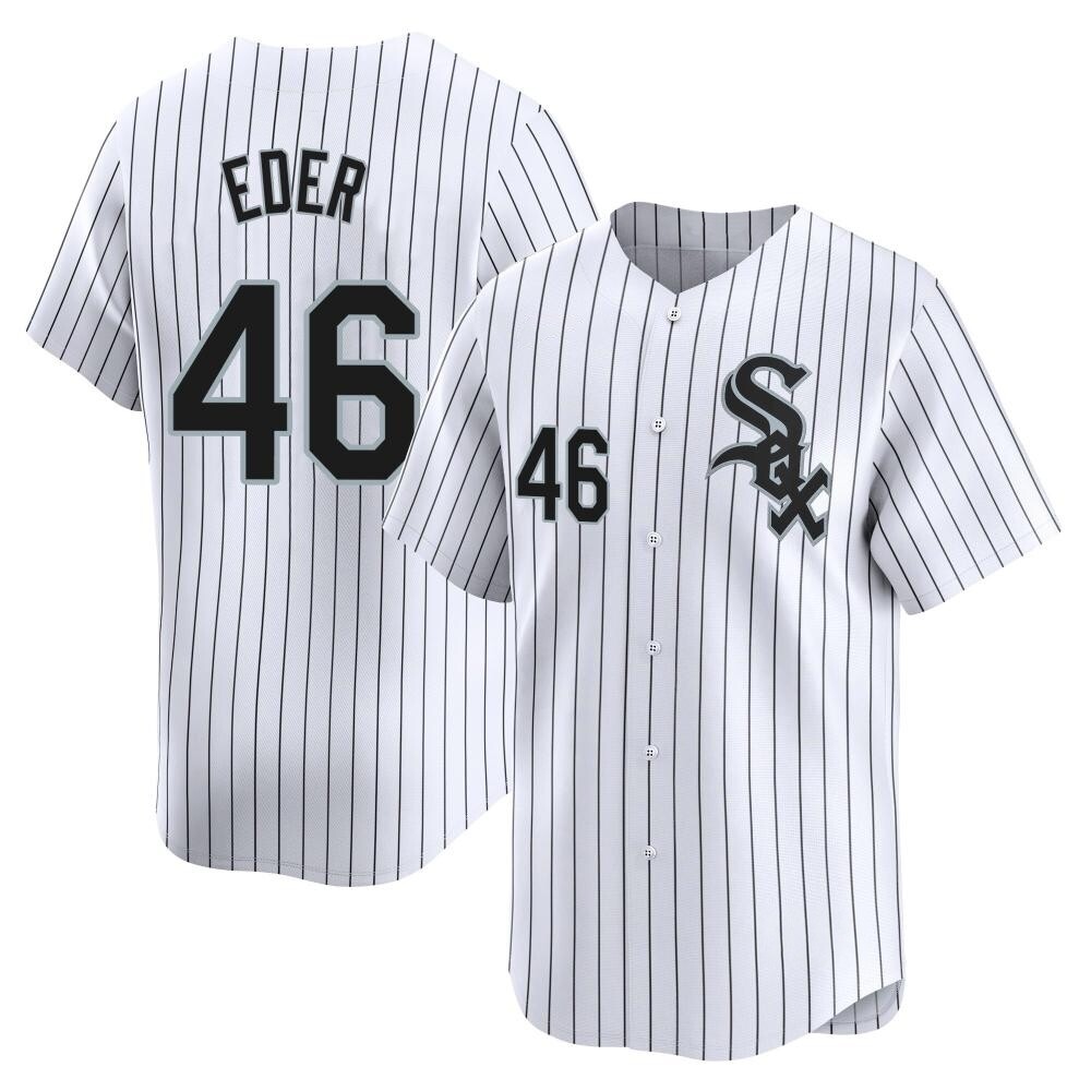 Limited Jake Eder Men's Chicago White Sox White Home Jersey Limited Jake Eder Men's Chicago White Sox White Home Jersey
