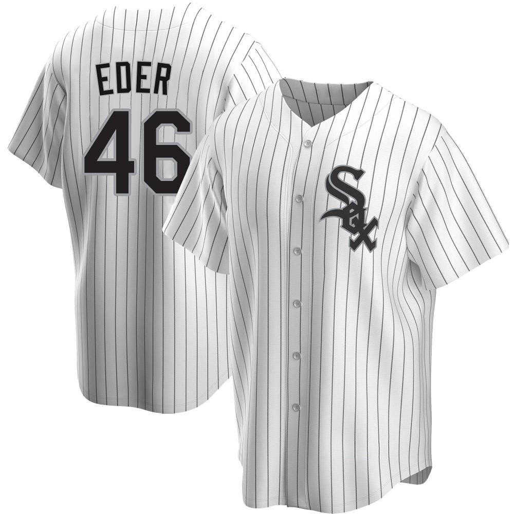 Replica Jake Eder Men's Chicago White Sox White Home Jersey Replica Jake Eder Men's Chicago White Sox White Home Jersey
