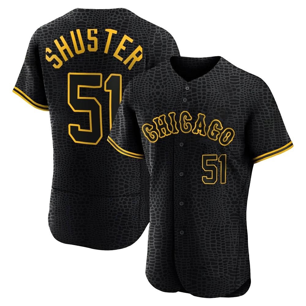 Authentic Jared Shuster Men's Chicago White Sox Black Snake Skin City Jersey Authentic Jared Shuster Men's Chicago White Sox Black Snake Skin City Jersey
