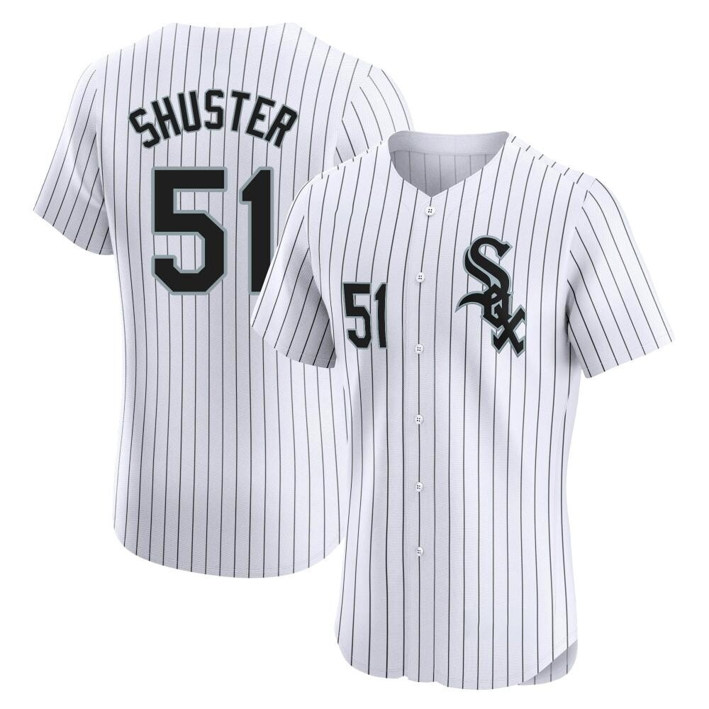 Elite Jared Shuster Men's Chicago White Sox White Home Jersey Elite Jared Shuster Men's Chicago White Sox White Home Jersey