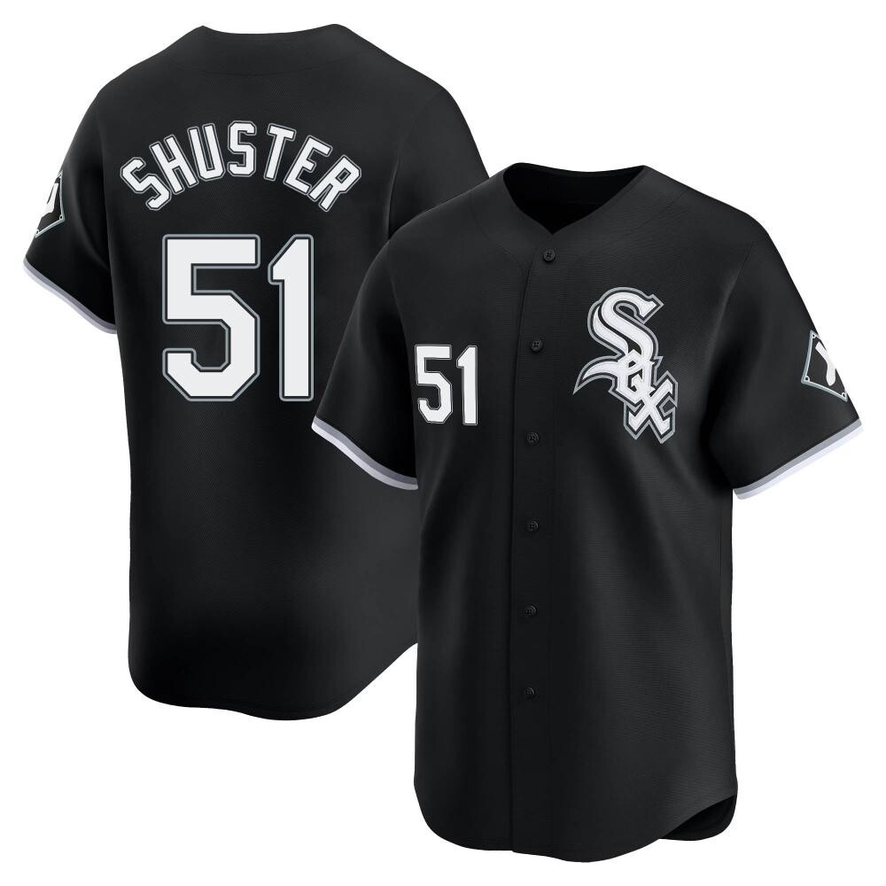 Limited Jared Shuster Men's Chicago White Sox Black Alternate Jersey Limited Jared Shuster Men's Chicago White Sox Black Alternate Jersey