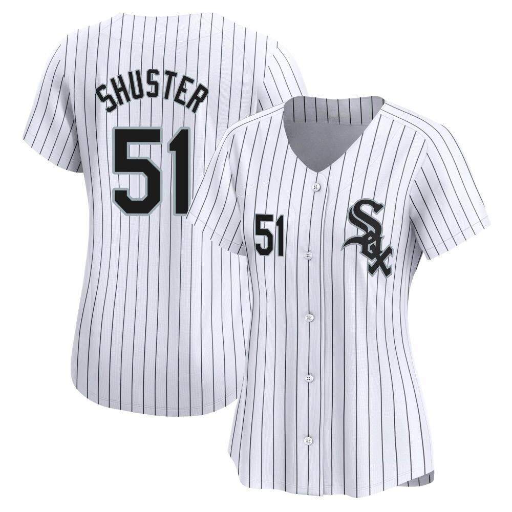 Limited Jared Shuster Women's Chicago White Sox White Home Jersey Limited Jared Shuster Women's Chicago White Sox White Home Jersey