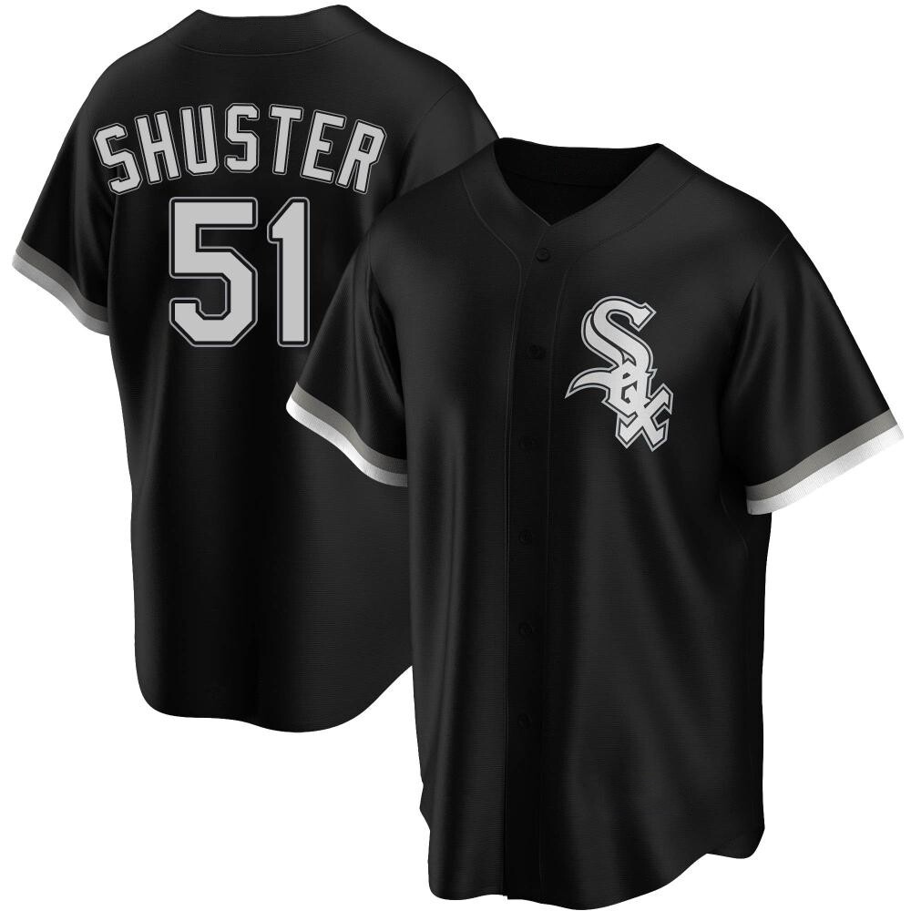 Replica Jared Shuster Men's Chicago White Sox Black Alternate Jersey Replica Jared Shuster Men's Chicago White Sox Black Alternate Jersey
