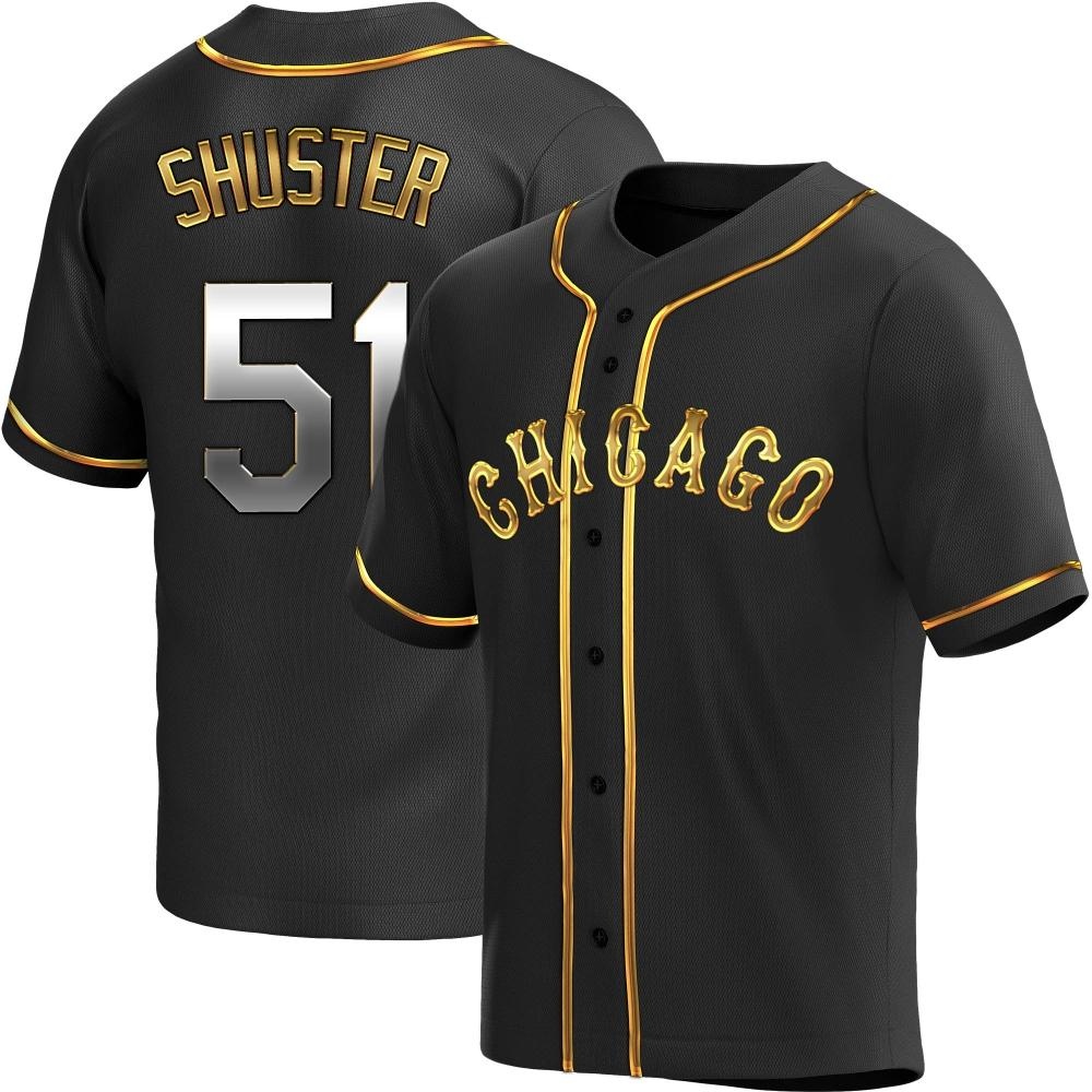 Replica Jared Shuster Men's Chicago White Sox Black Golden Alternate Jersey Replica Jared Shuster Men's Chicago White Sox Black Golden Alternate Jersey