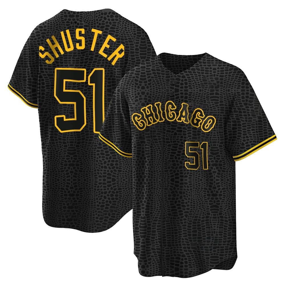 Replica Jared Shuster Men's Chicago White Sox Black Snake Skin City Jersey Replica Jared Shuster Men's Chicago White Sox Black Snake Skin City Jersey