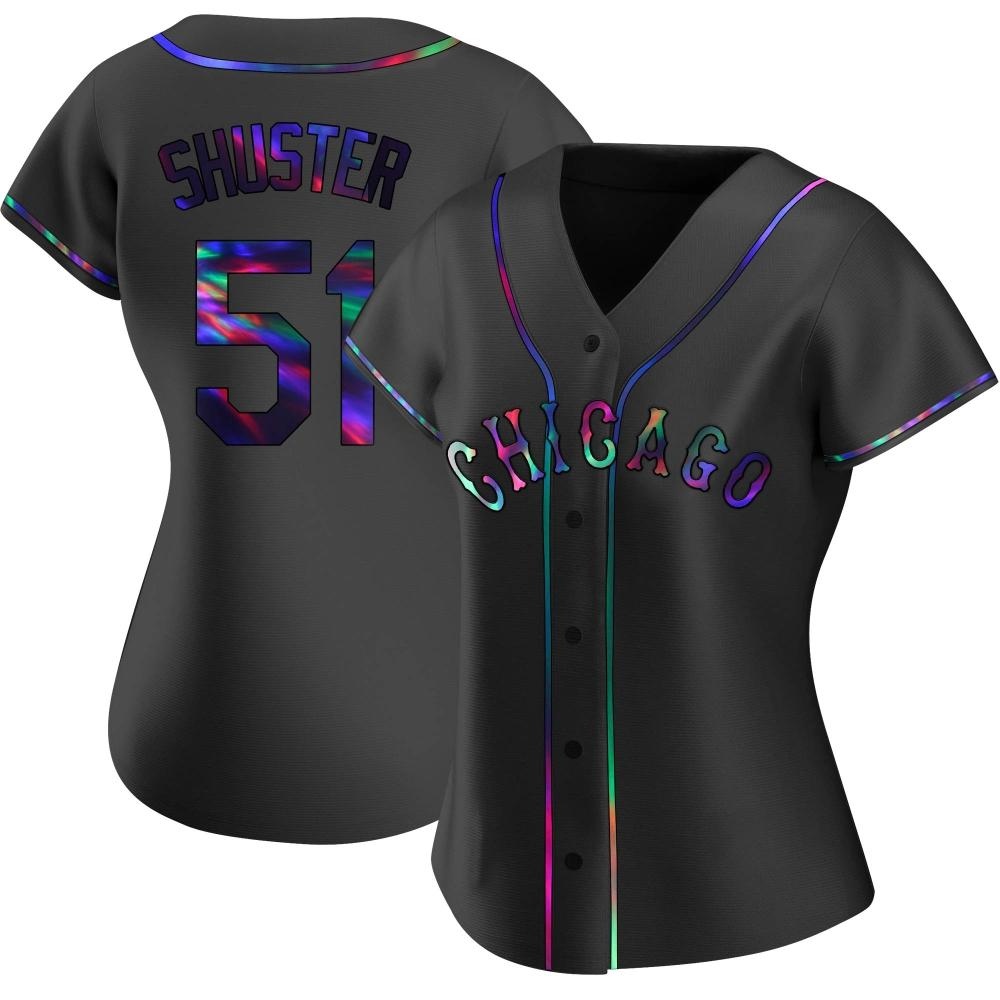 Replica Jared Shuster Women's Chicago White Sox Black Holographic Alternate Jersey Replica Jared Shuster Women's Chicago White Sox Black Holographic Alternate Jersey
