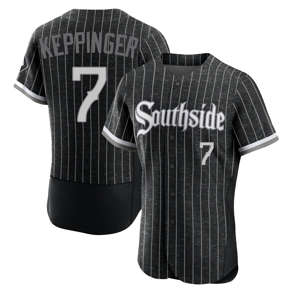Authentic Jeff Keppinger Men's Chicago White Sox Black 2021 City Connect Jersey