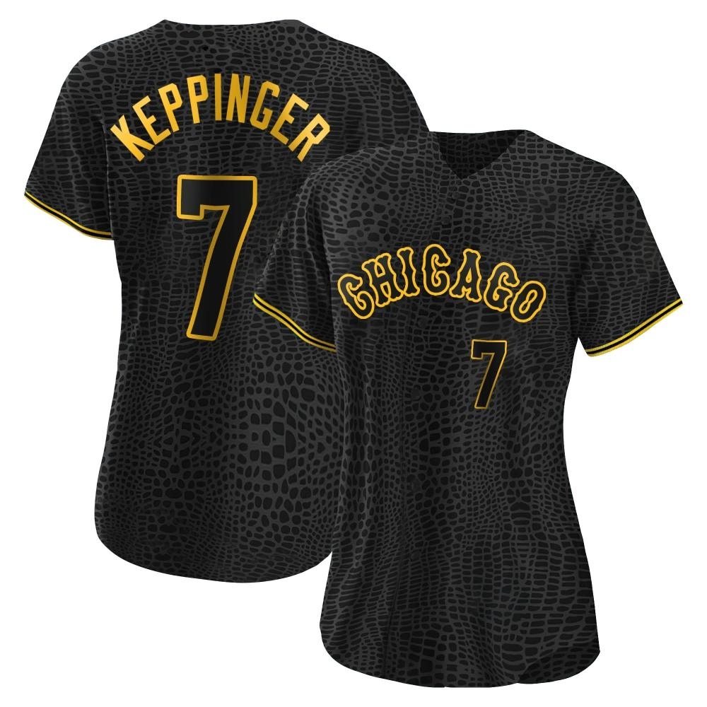 Replica Jeff Keppinger Women's Chicago White Sox Black Snake Skin City Jersey Replica Jeff Keppinger Women's Chicago White Sox Black Snake Skin City Jersey