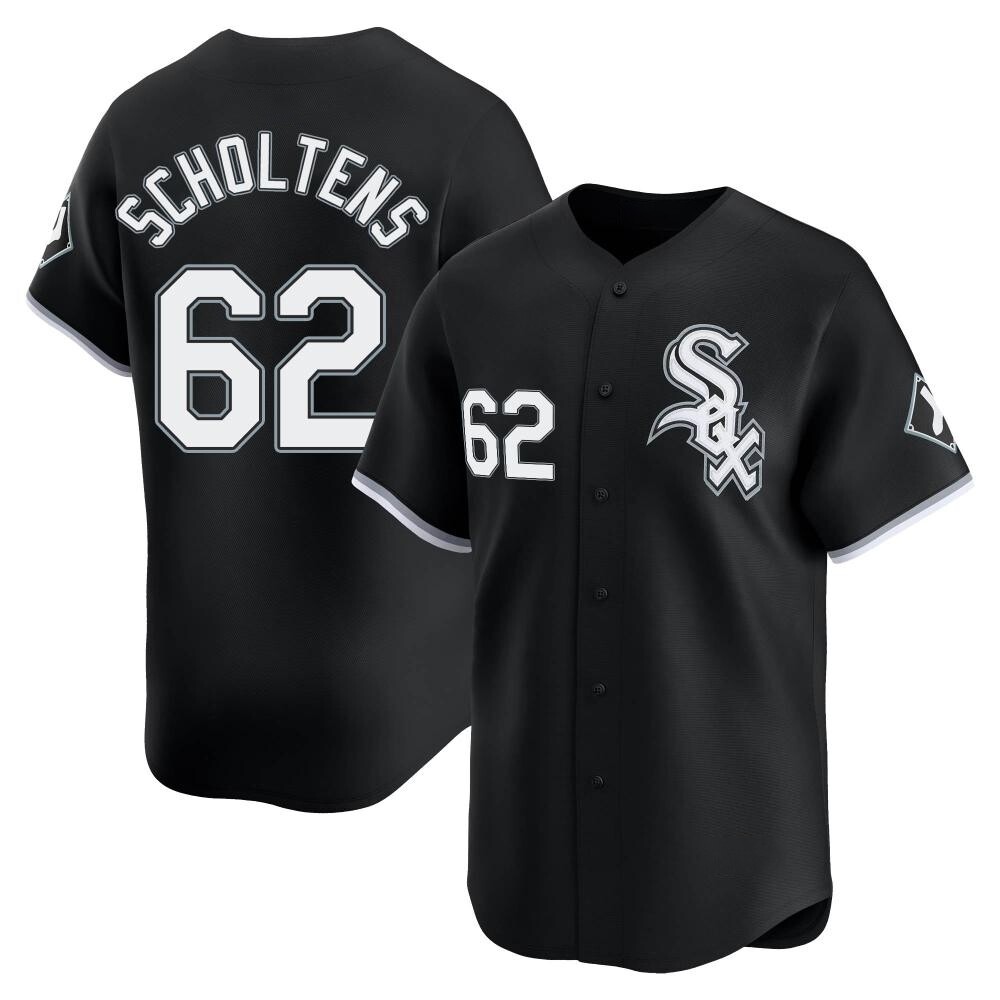 Limited Jesse Scholtens Men's Chicago White Sox Black Alternate Jersey Limited Jesse Scholtens Men's Chicago White Sox Black Alternate Jersey