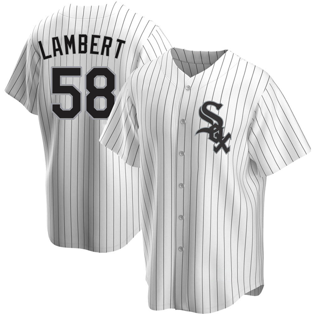 Replica Jimmy Lambert Men's Chicago White Sox White Home Jersey Replica Jimmy Lambert Men's Chicago White Sox White Home Jersey