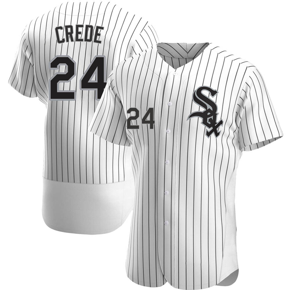Authentic Joe Crede Men's Chicago White Sox White Home Jersey Authentic Joe Crede Men's Chicago White Sox White Home Jersey