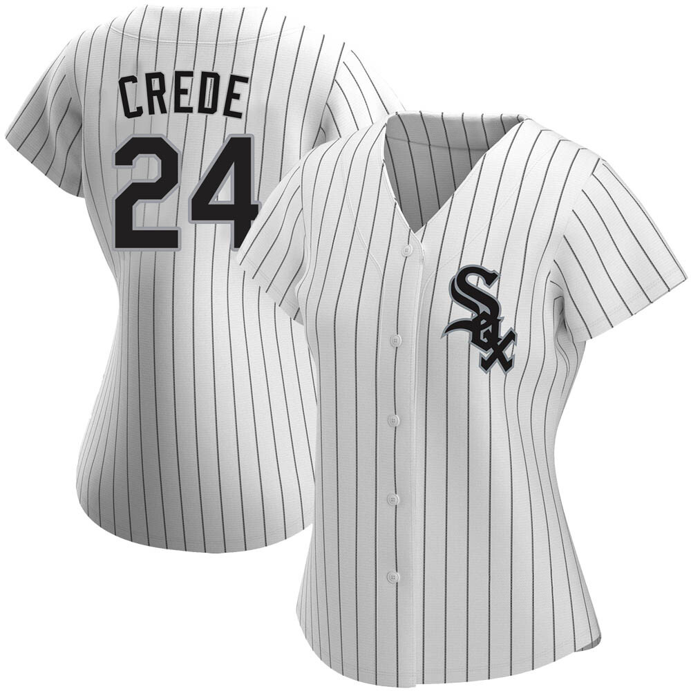 Authentic Joe Crede Women's Chicago White Sox White Home Jersey Authentic Joe Crede Women's Chicago White Sox White Home Jersey