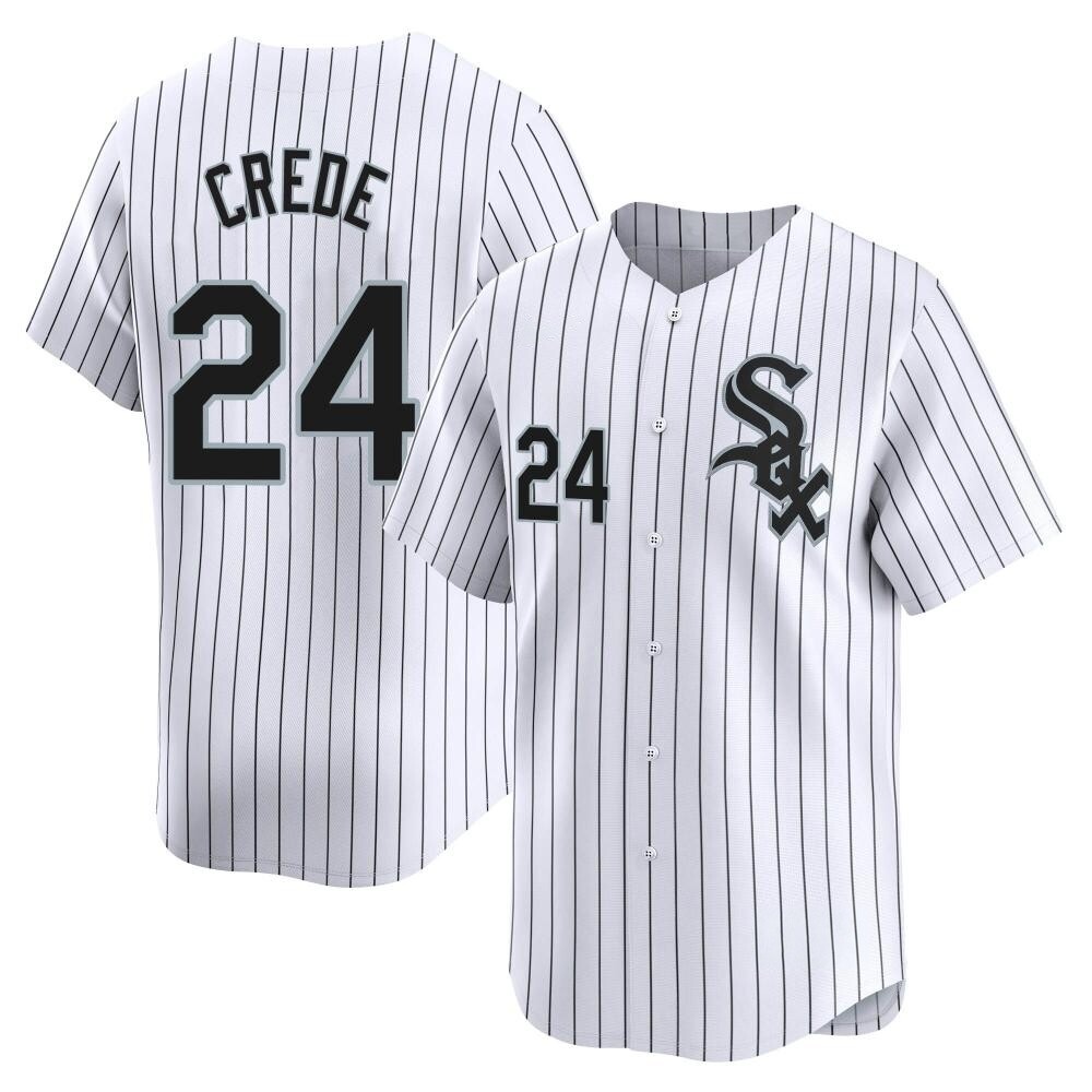 Limited Joe Crede Men's Chicago White Sox White Home Jersey Limited Joe Crede Men's Chicago White Sox White Home Jersey