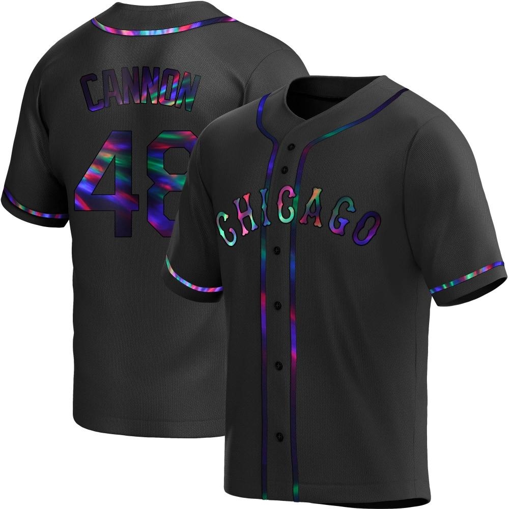 Replica Jonathan Cannon Youth Chicago White Sox Black Holographic Alternate Jersey Replica Jonathan Cannon Youth Chicago White Sox Black Holographic Alternate Jersey