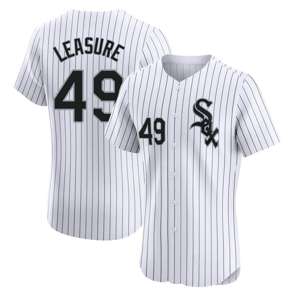 Elite Jordan Leasure Men's Chicago White Sox White Home Jersey Elite Jordan Leasure Men's Chicago White Sox White Home Jersey