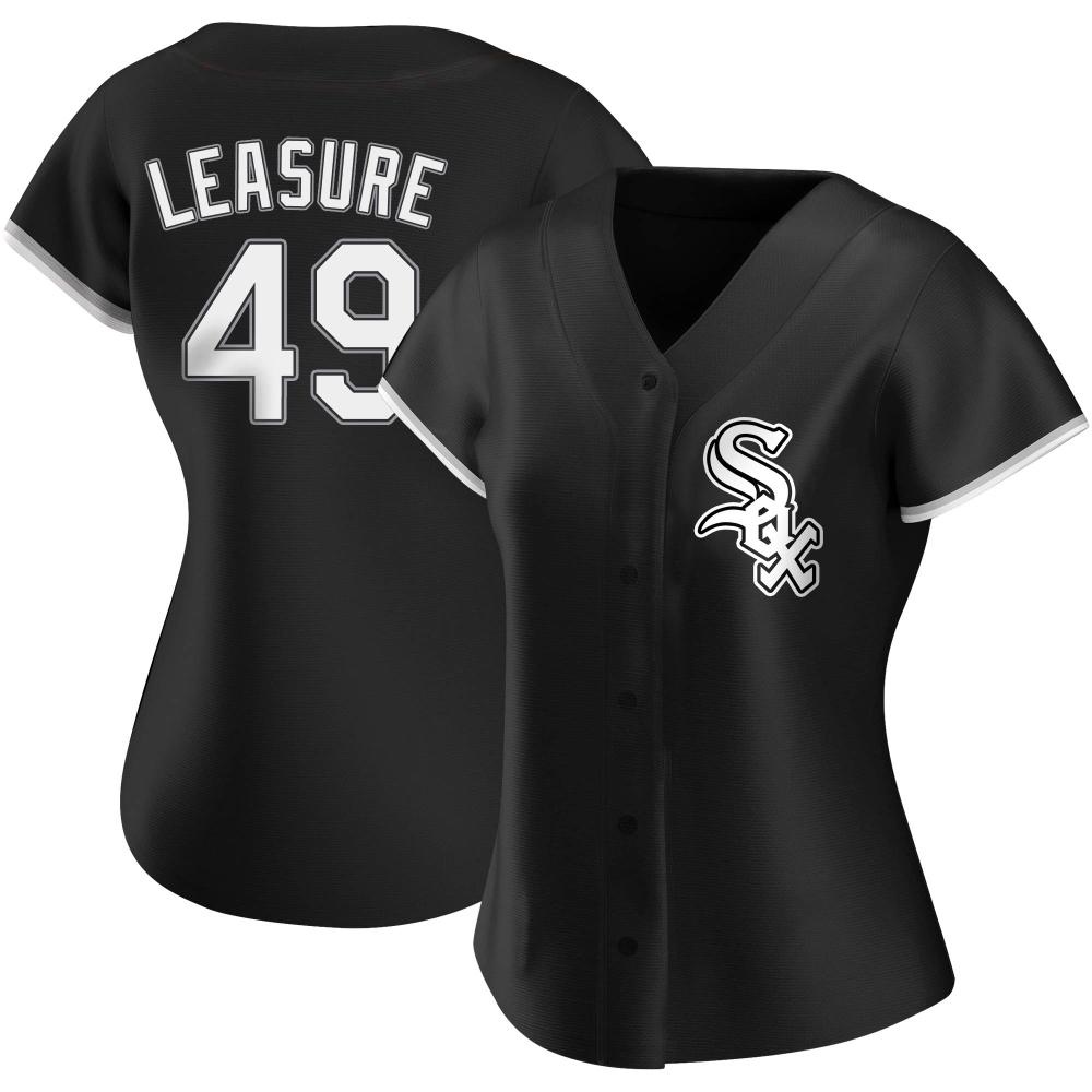 Replica Jordan Leasure Women's Chicago White Sox Black Alternate Jersey Replica Jordan Leasure Women's Chicago White Sox Black Alternate Jersey