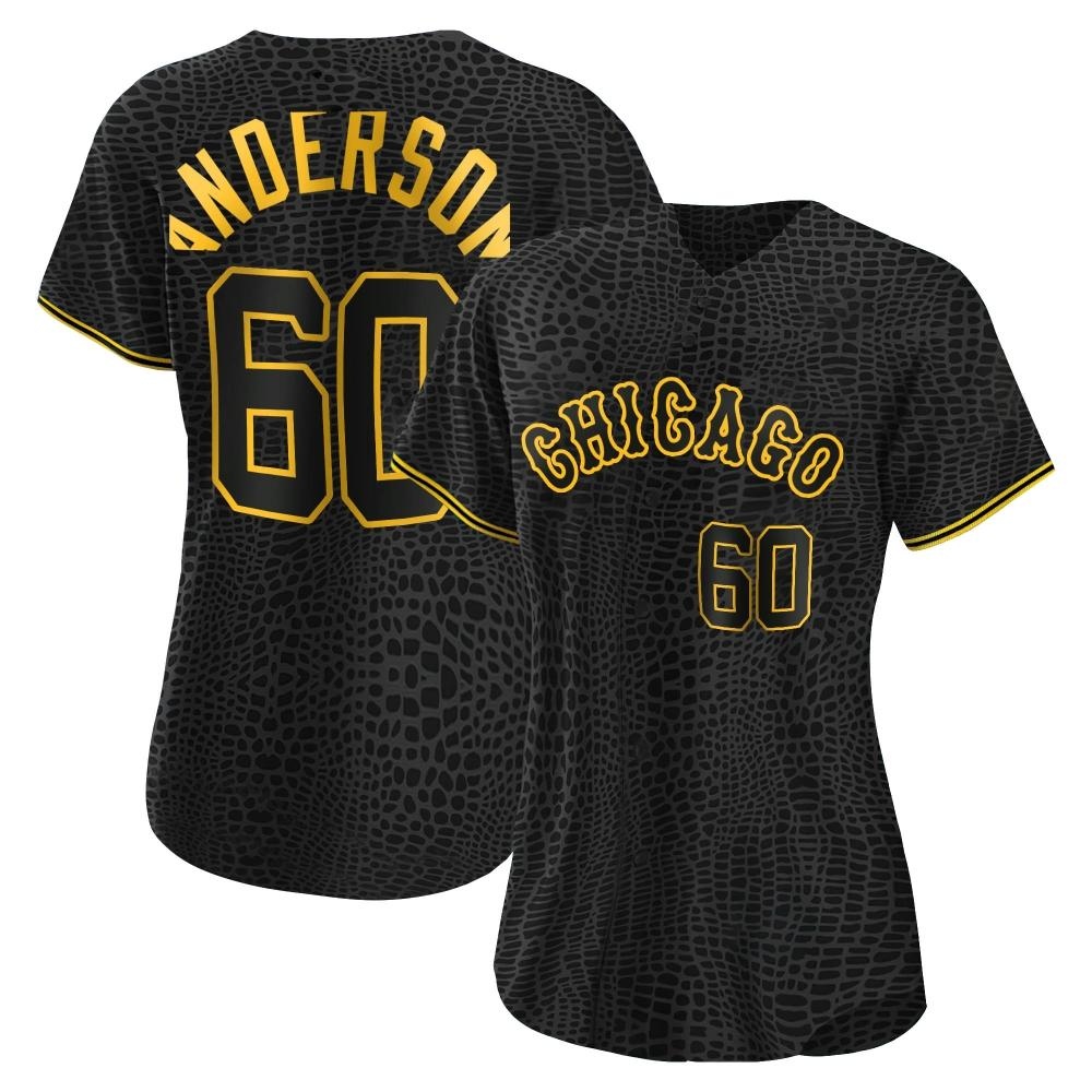 Authentic Justin Anderson Women's Chicago White Sox Black Snake Skin City Jersey Authentic Justin Anderson Women's Chicago White Sox Black Snake Skin City Jersey