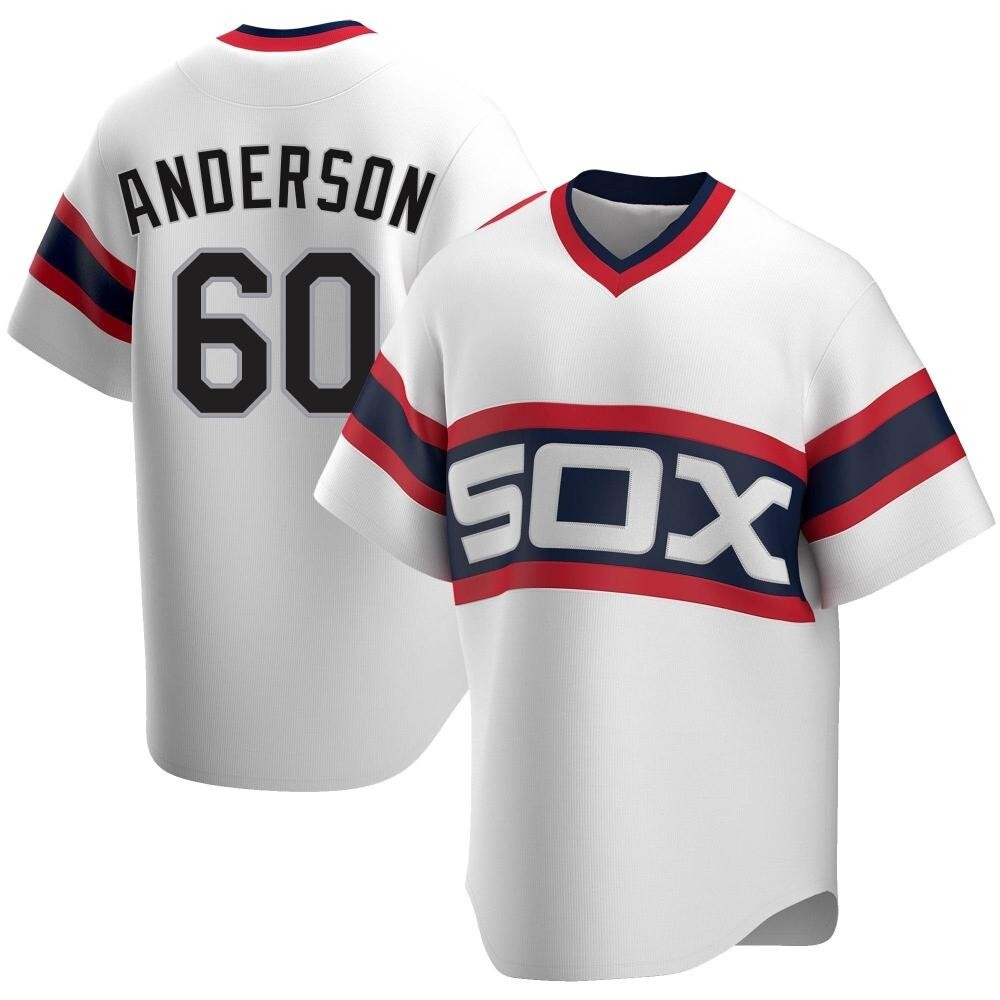 Replica Justin Anderson Men's Chicago White Sox White Cooperstown Collection Jersey Replica Justin Anderson Men's Chicago White Sox White Cooperstown Collection Jersey