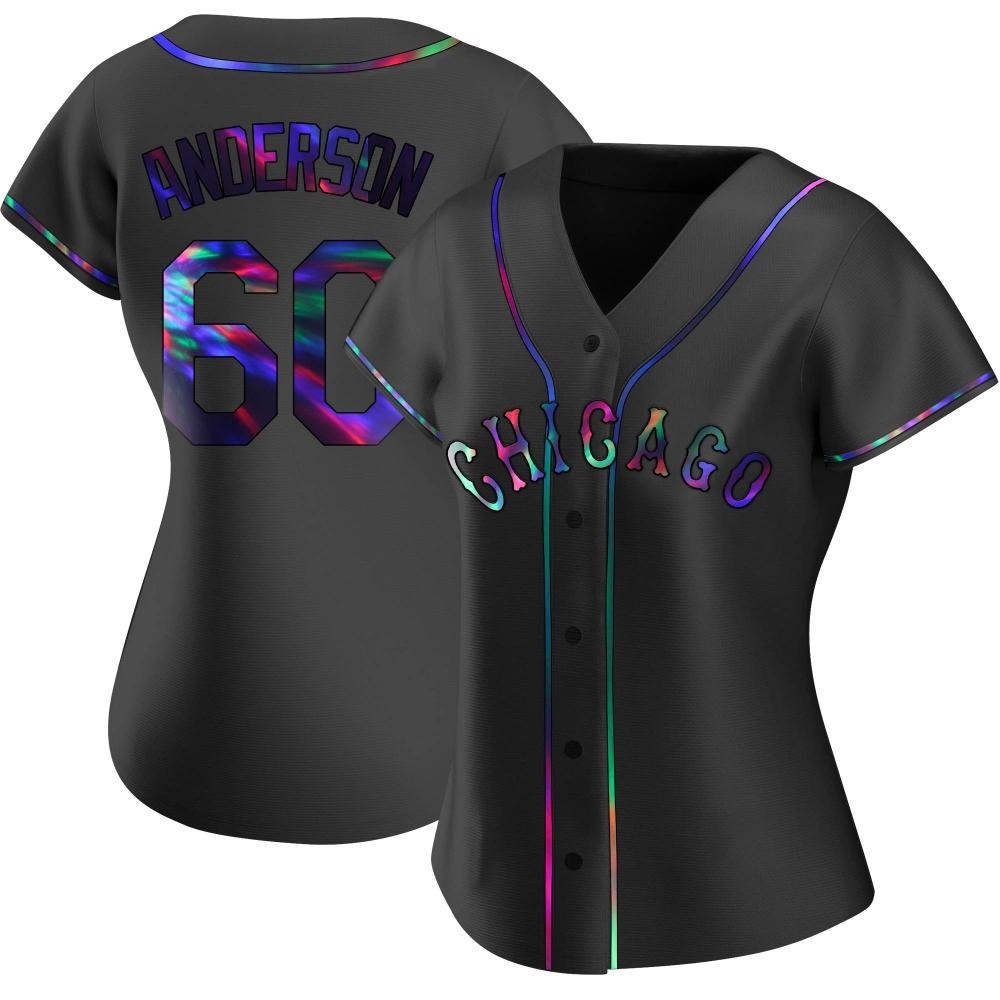 Replica Justin Anderson Women's Chicago White Sox Black Holographic Alternate Jersey Replica Justin Anderson Women's Chicago White Sox Black Holographic Alternate Jersey
