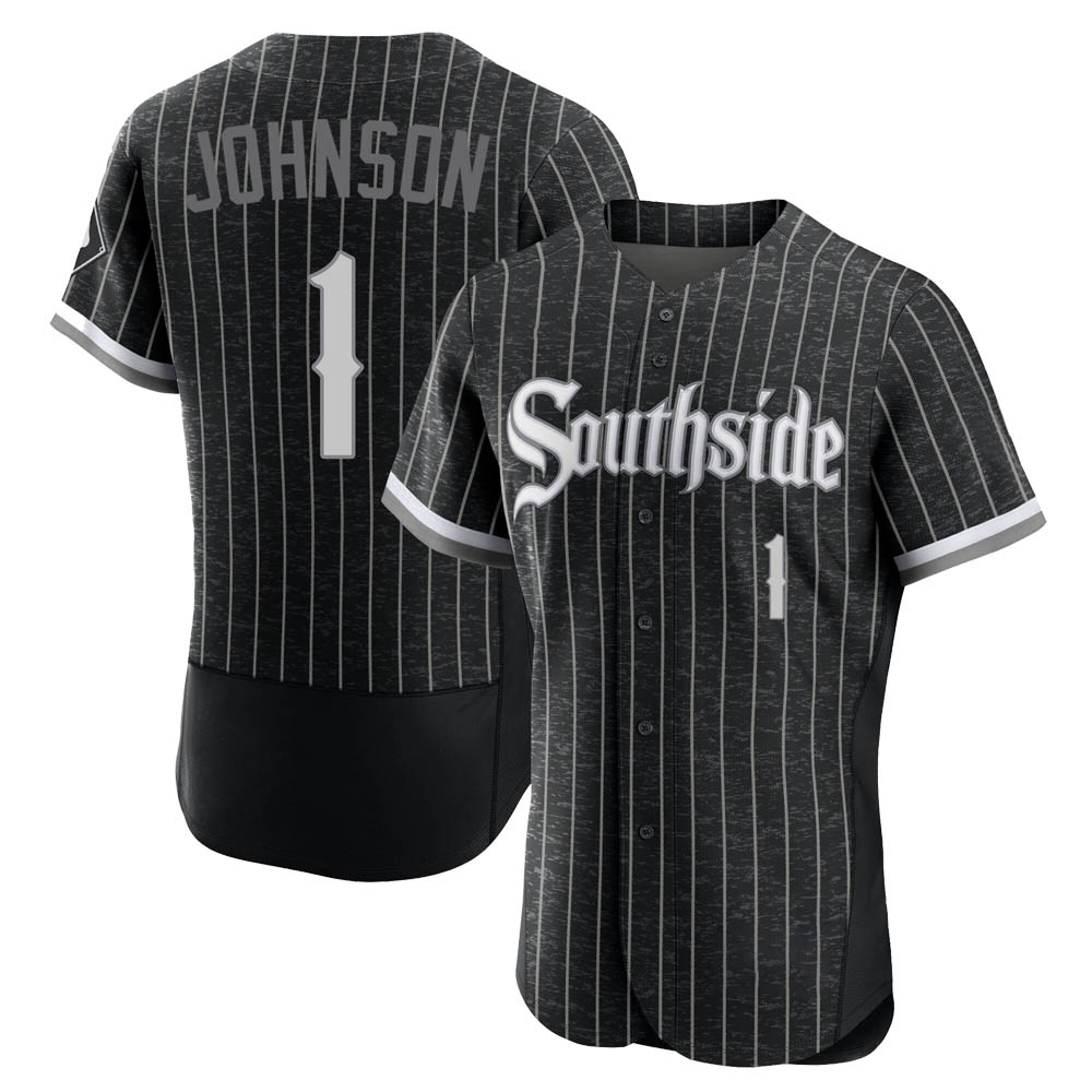 Authentic Lance Johnson Men's Chicago White Sox Black 2021 City Connect Jersey Authentic Lance Johnson Men's Chicago White Sox Black 2021 City Connect Jersey