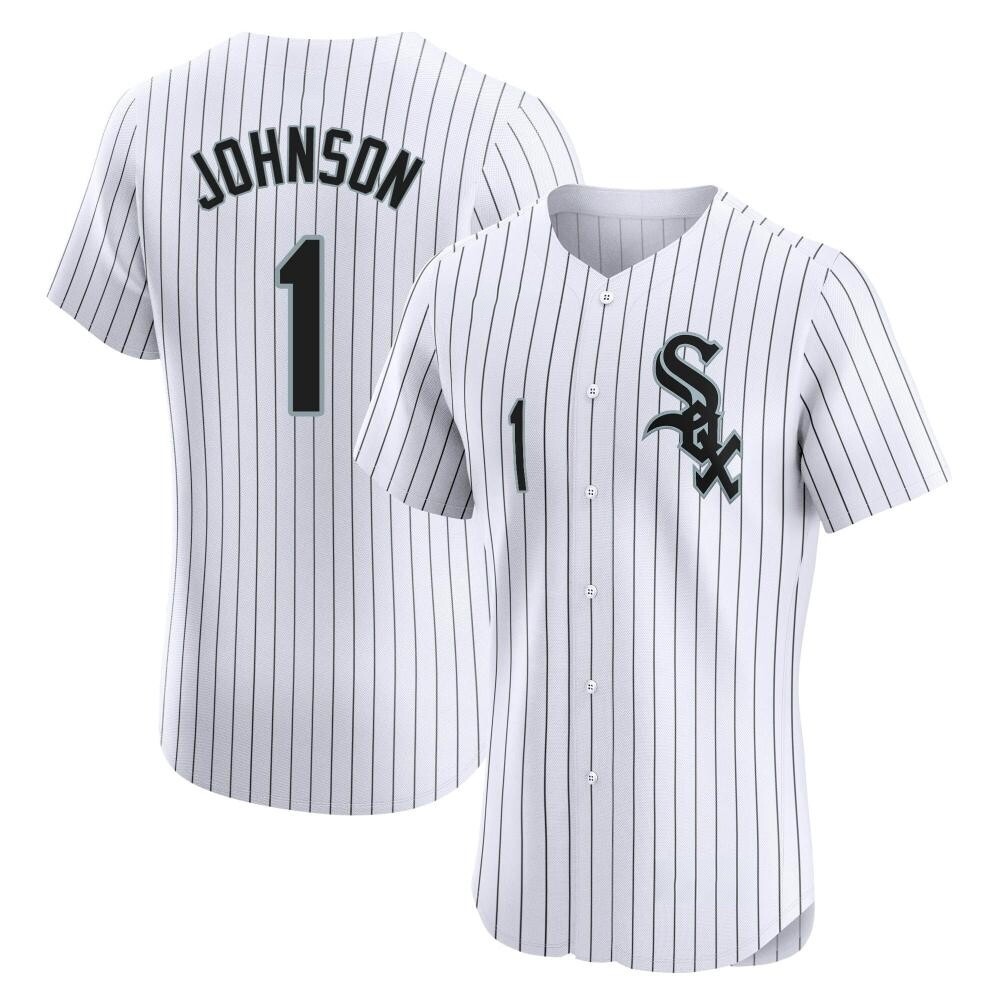 Elite Lance Johnson Men's Chicago White Sox White Home Jersey Elite Lance Johnson Men's Chicago White Sox White Home Jersey