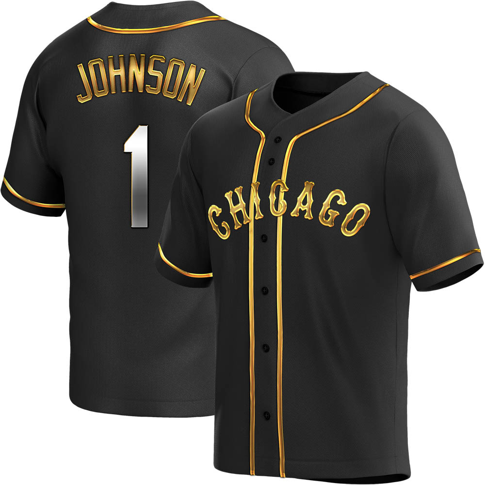 Replica Lance Johnson Men's Chicago White Sox Black Golden Alternate Jersey Replica Lance Johnson Men's Chicago White Sox Black Golden Alternate Jersey